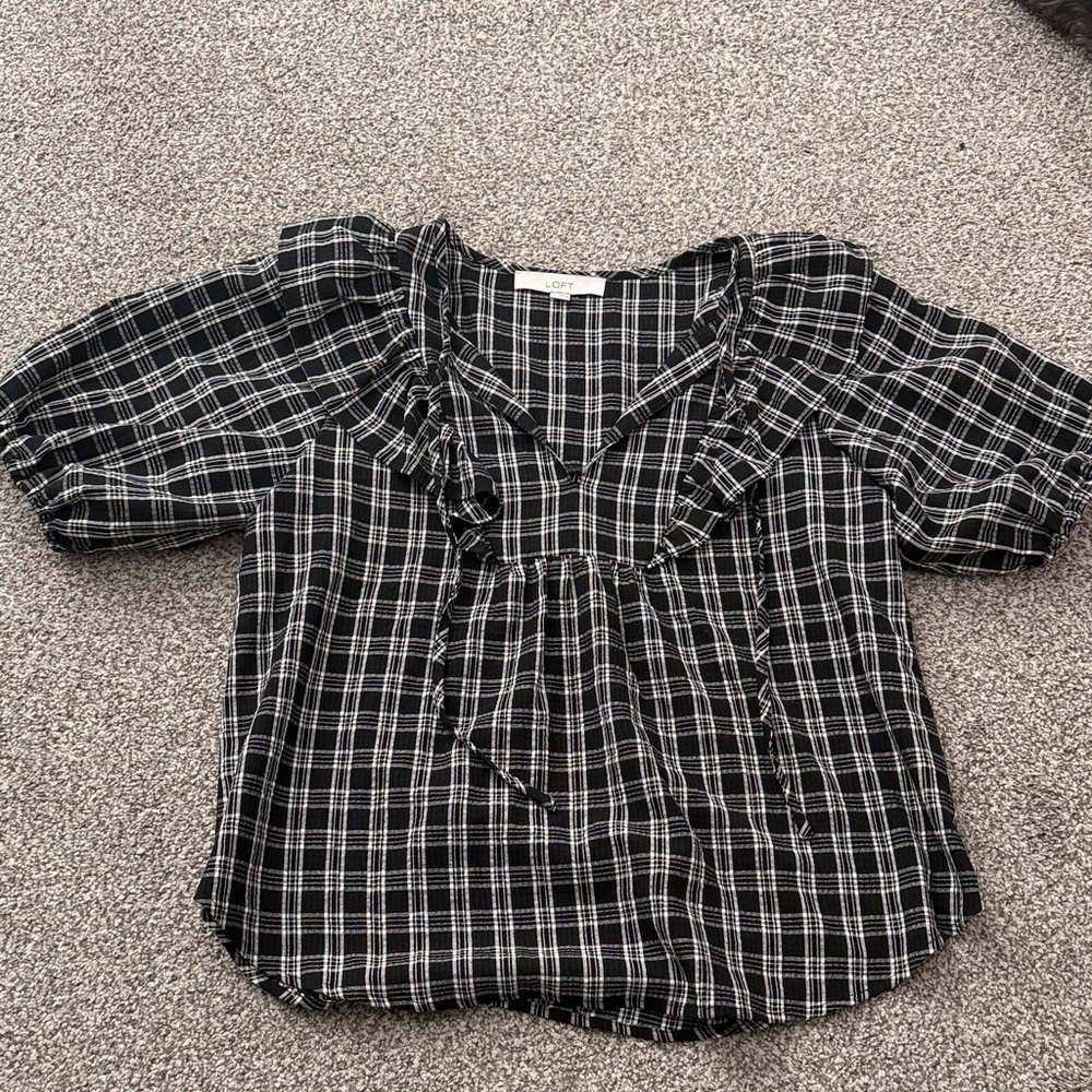 Plaid Shirt - Black and White